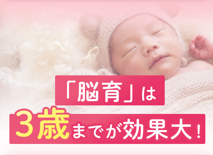 「脳育」は3歳までが効果大！